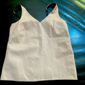 Tibi pink leather tank top
